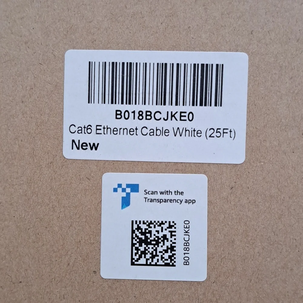 25-Ft Flat White Ethernet Cat6 Cable